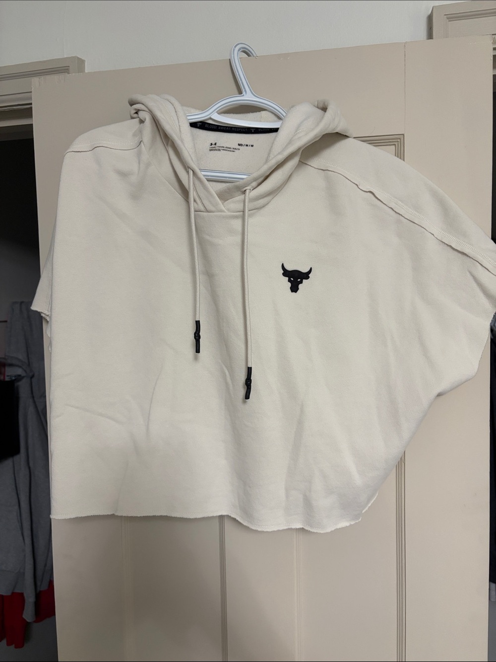 Under Armour Sherpa Fleece Pullover - Cream with Black Trim